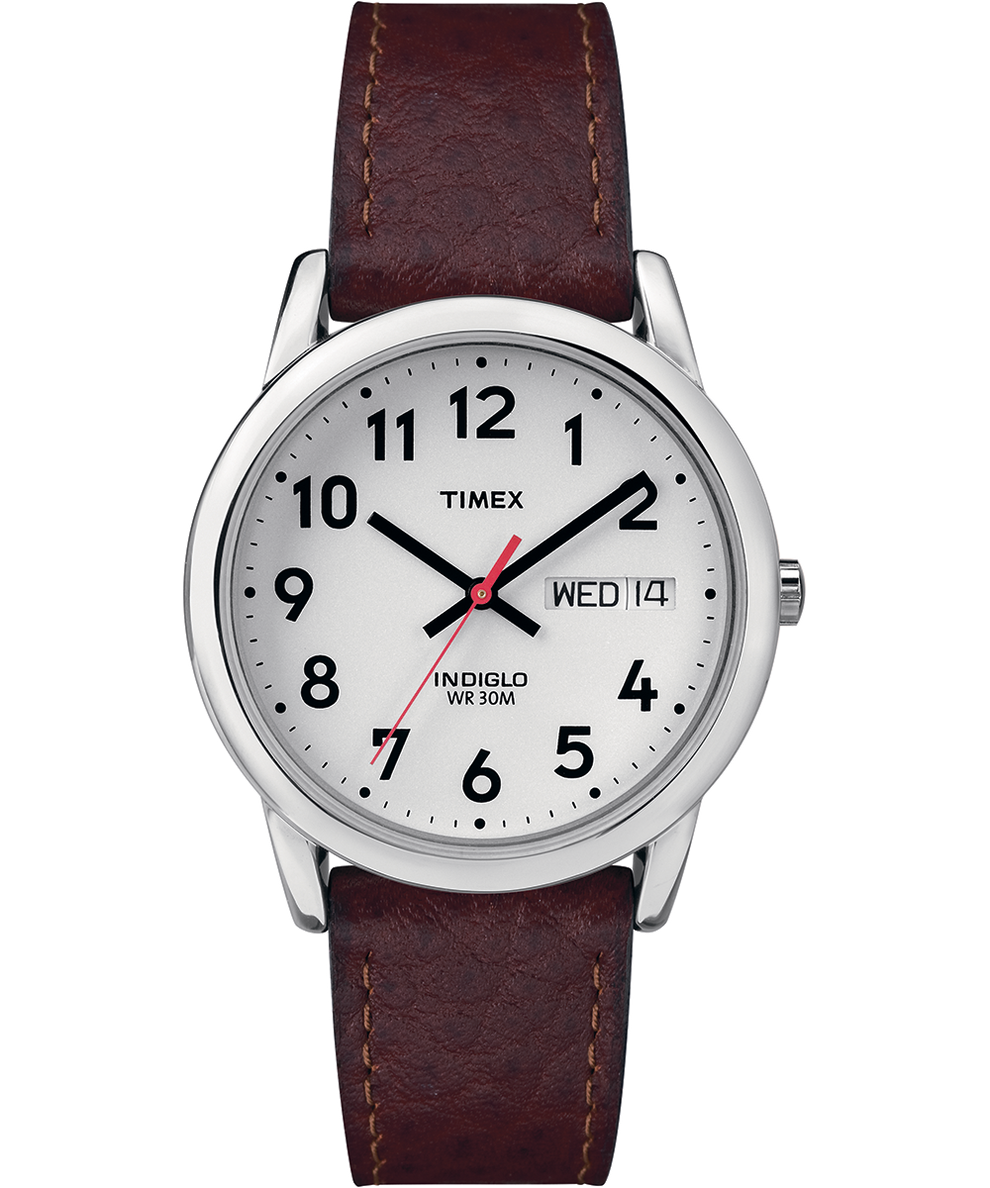 Easy Reader Day Date 35mm Leather Strap Watch T20041 Timex US