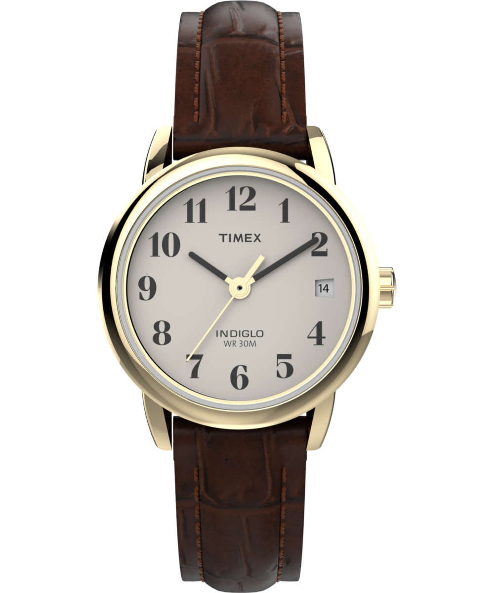 Timex Easy Reader 35mm Leather Strap Watch