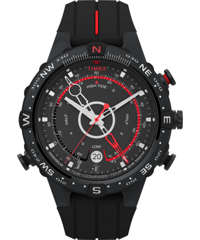 T2N720 Intelligent Quartz® Tide Temp Compass 45mm Silicone Strap Watch Primary Image