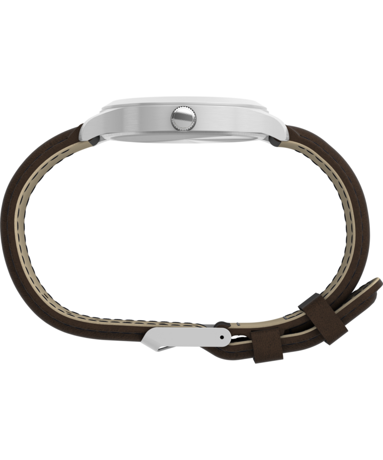 Imagen de perfil del reloj T40051 Expedition Metal Field de 39 mm con correa de piel