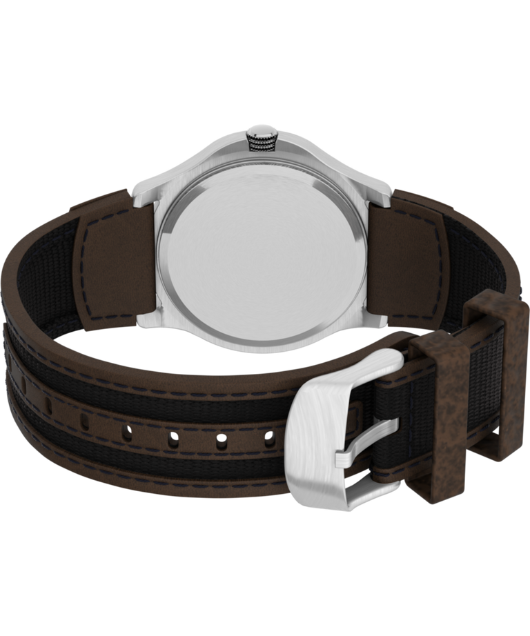 T40091 Expedition Metal Field 40mm Leather Strap Watch Caseback with Attachment Image