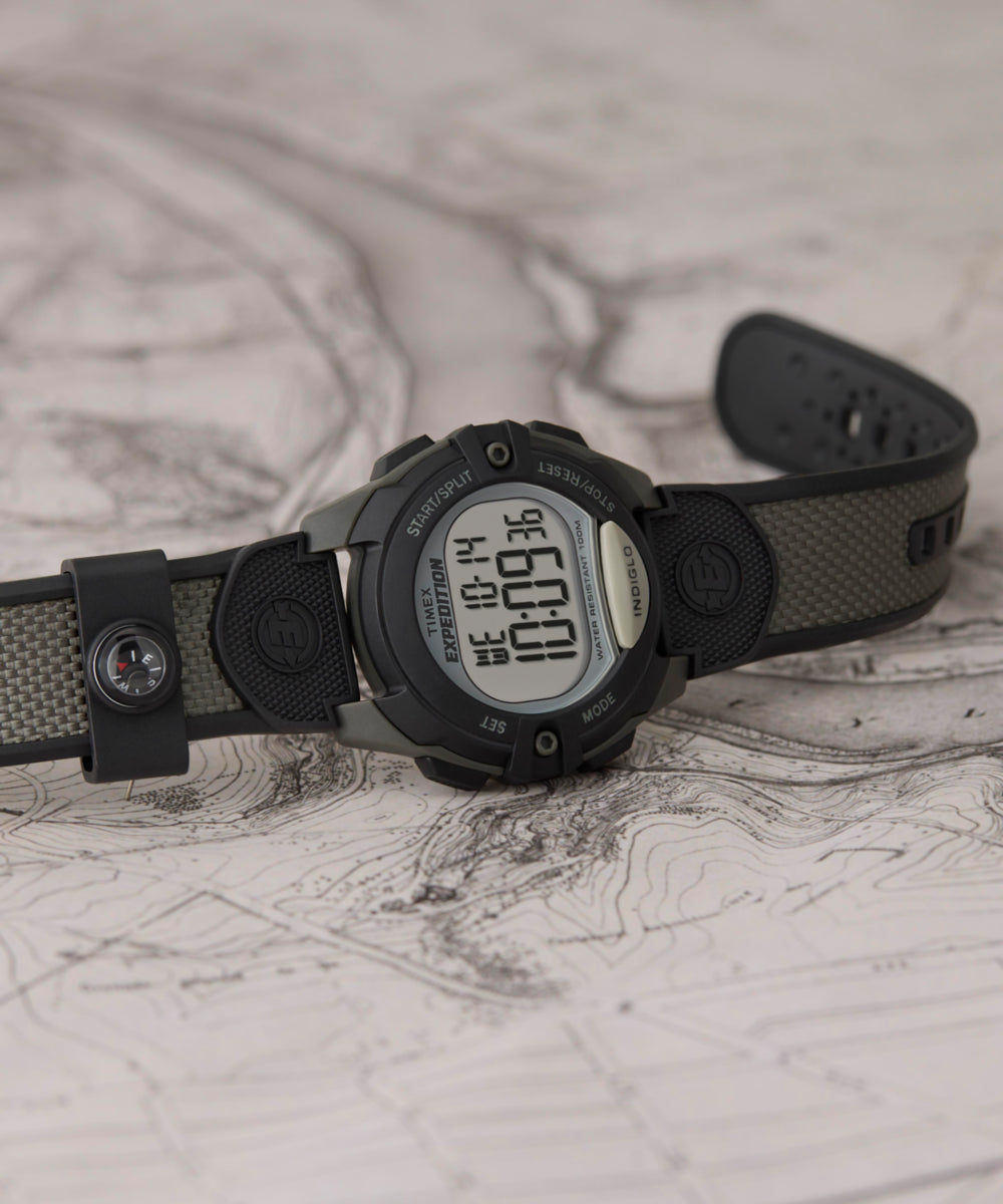 Expedition Chrono Alarm Timer 41mm Resin Strap Watch - T40941