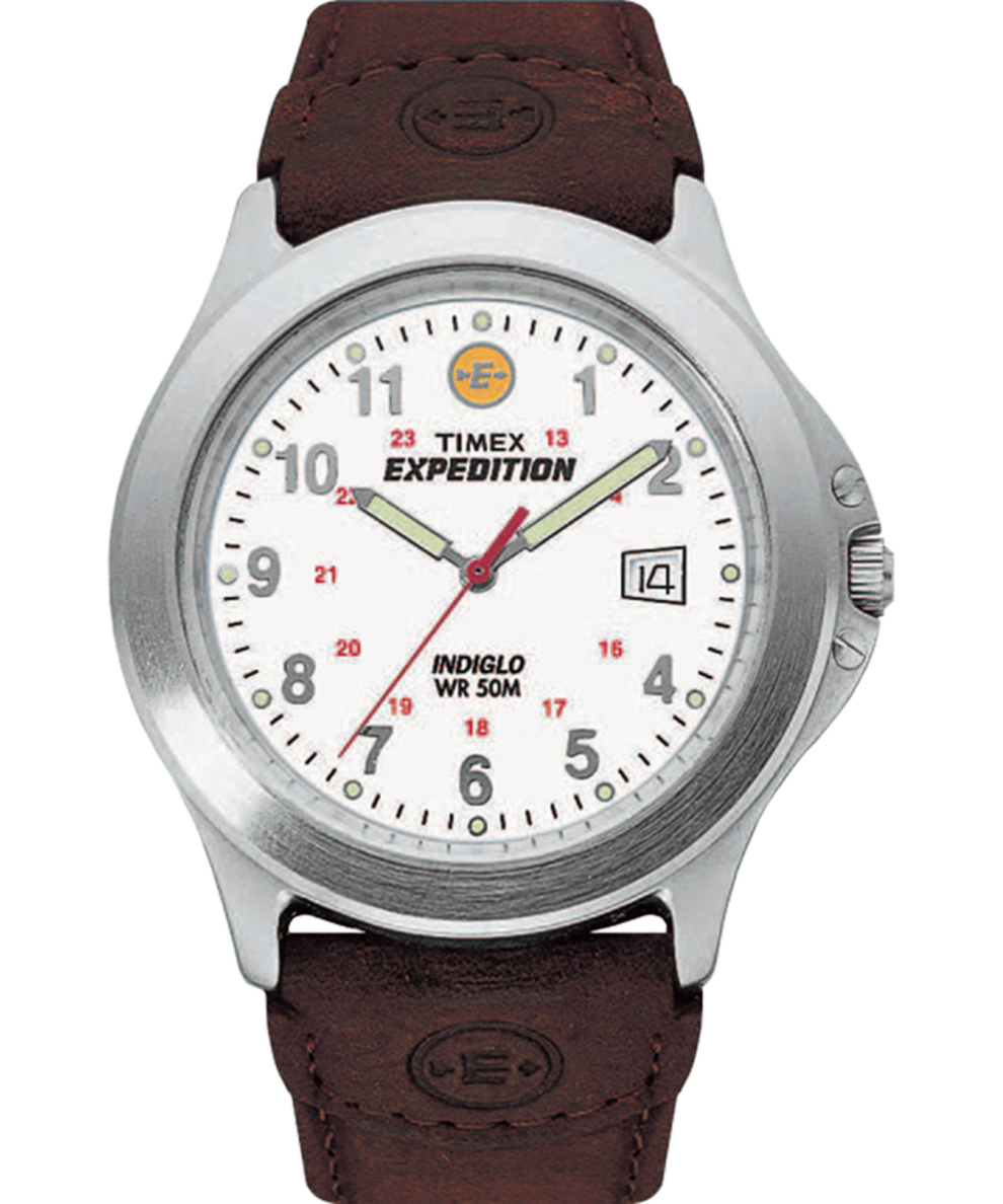 T44381 Expedition Metal Field 40mm Leather Strap Watch Primary Image