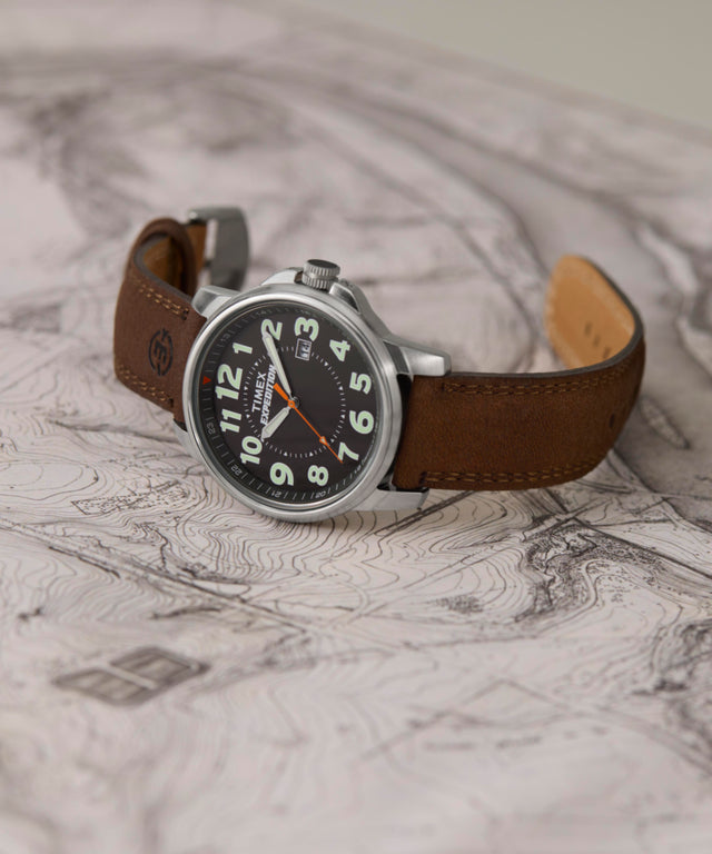 T44921 Expedition Metal Field 40mm Leather Strap Watch Campaign Key Silhouettes (Beauty shots) Image