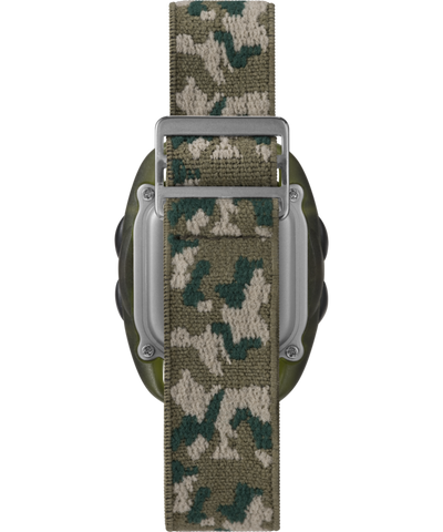 T71912 TIMEX TIME MACHINES® 34mm Green Camo Elastic Fabric Kids Digital Watch Strap Image