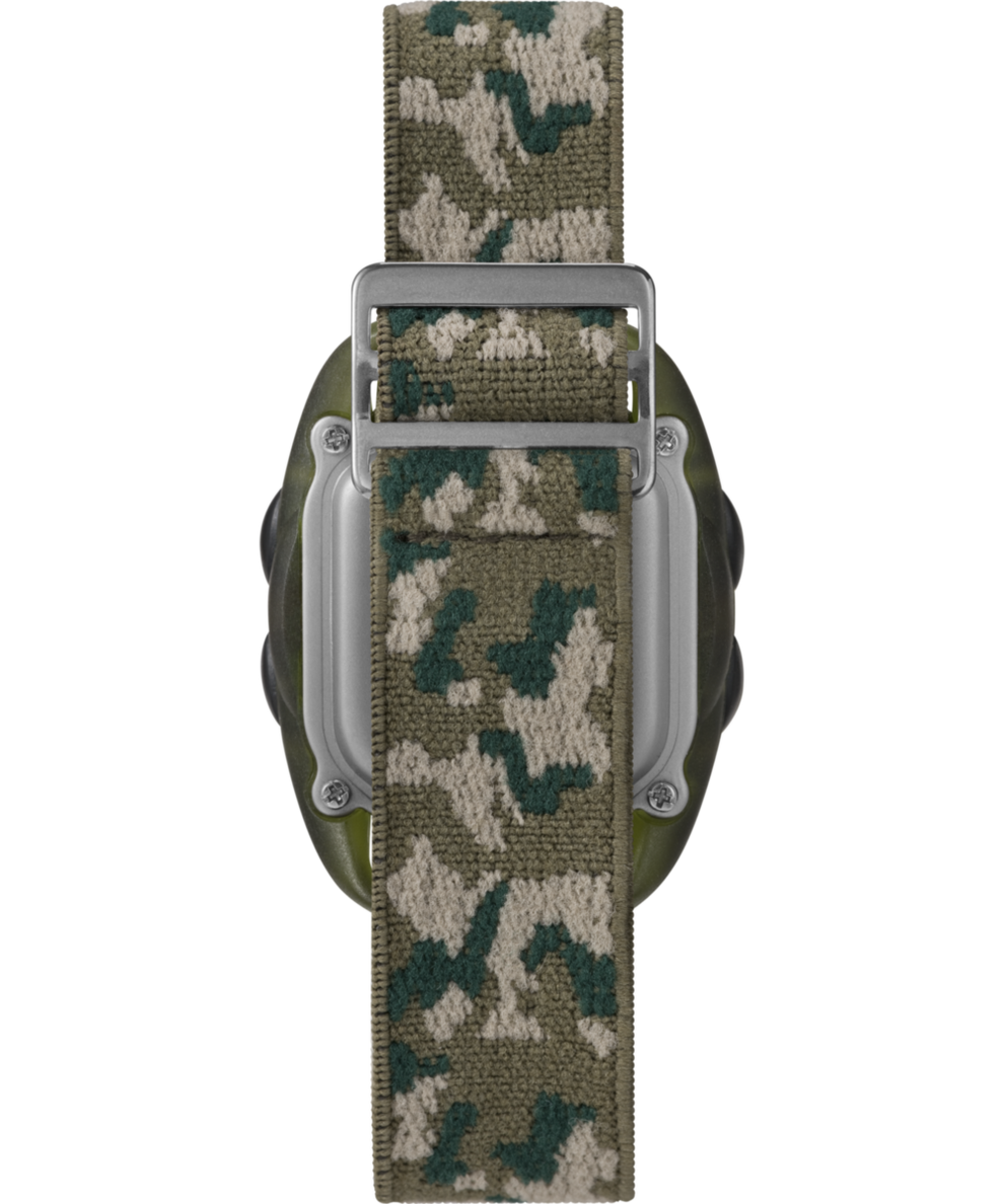 T71912 TIMEX TIME MACHINES® 34mm Green Camo Elastic Fabric Kids Digital Watch Strap Image