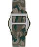 T78141 TIMEX TIME MACHINES® Correa de reloj para niños de 29 mm de tejido elástico con estampado de camuflaje verde. Imagen