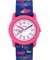 T89001 TIMEX TIME MACHINES® Reloj infantil de 29 mm con mariposas y corazones, de tela elástica azul. Imagen principal