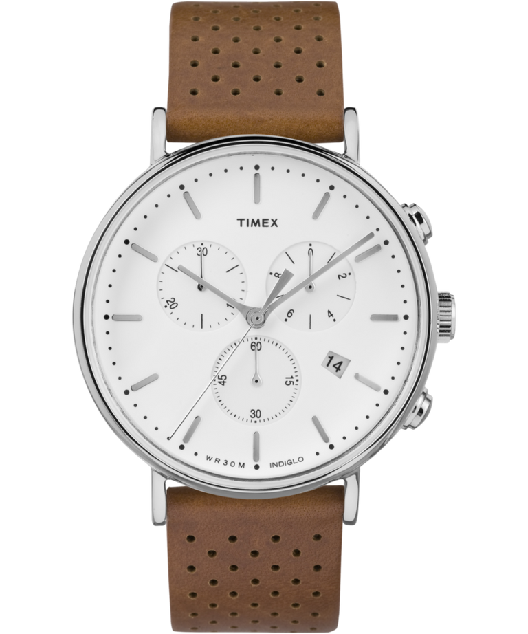 TW2R26700 Fairfield Chronograph 41mm Leather Strap Watch Primary Image