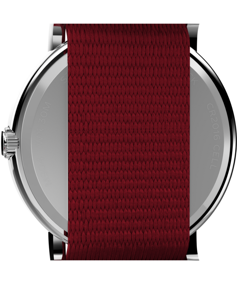 TW2R41400 Timex x Peanuts Snoopy 38mm Fabric Strap Watch Caseback Image