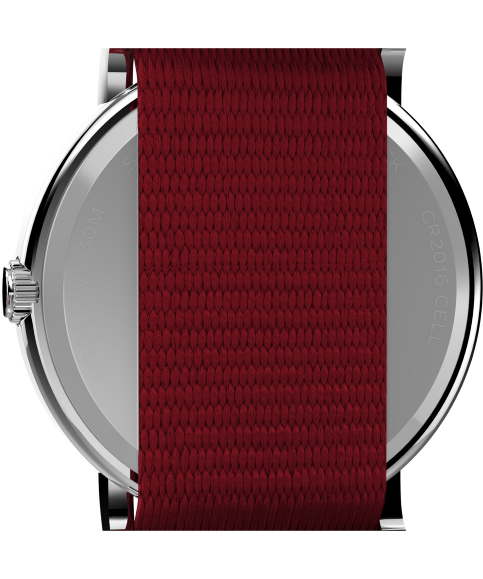 TW2R41400 Timex x Peanuts Snoopy 38mm Fabric Strap Watch Caseback Image