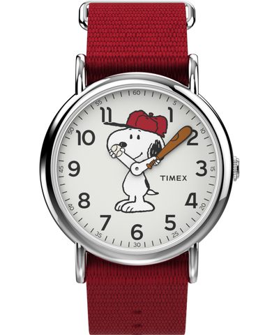 TW2R41400 Timex x Peanuts Snoopy 38mm Fabric Strap Watch Primary Image