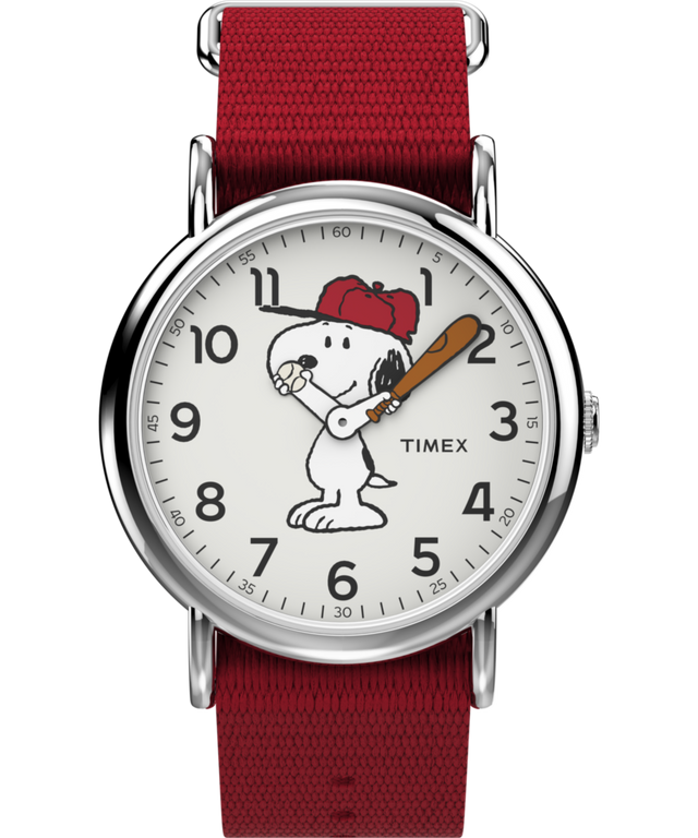 TW2R41400 Timex x Peanuts Snoopy 38mm Fabric Strap Watch Primary Image