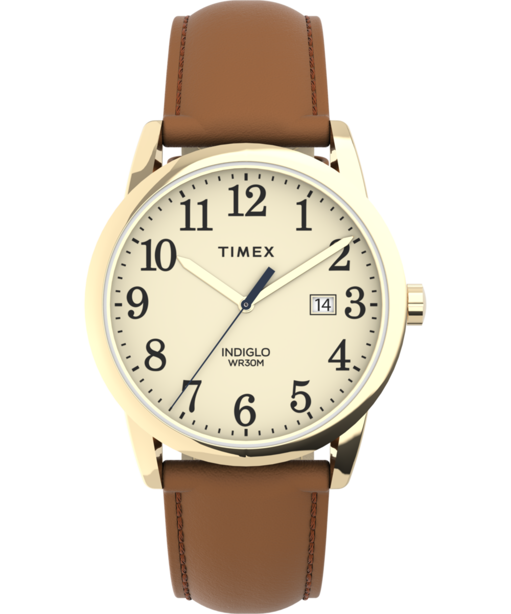 Timex Easy Reader Color Pop 38mm Leather Strap Watch