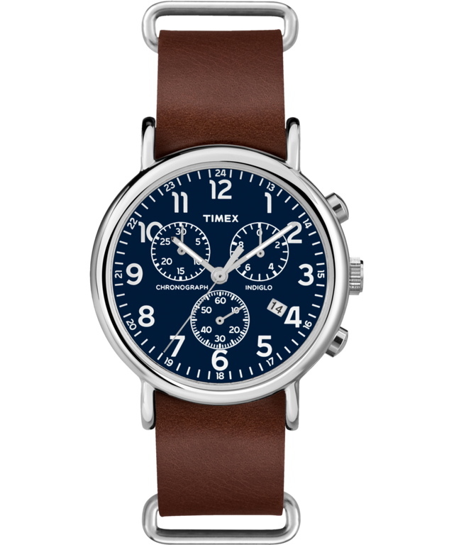 TW2R63200 Weekender Chronograph 40mm Leather Strap Watch Primary Image