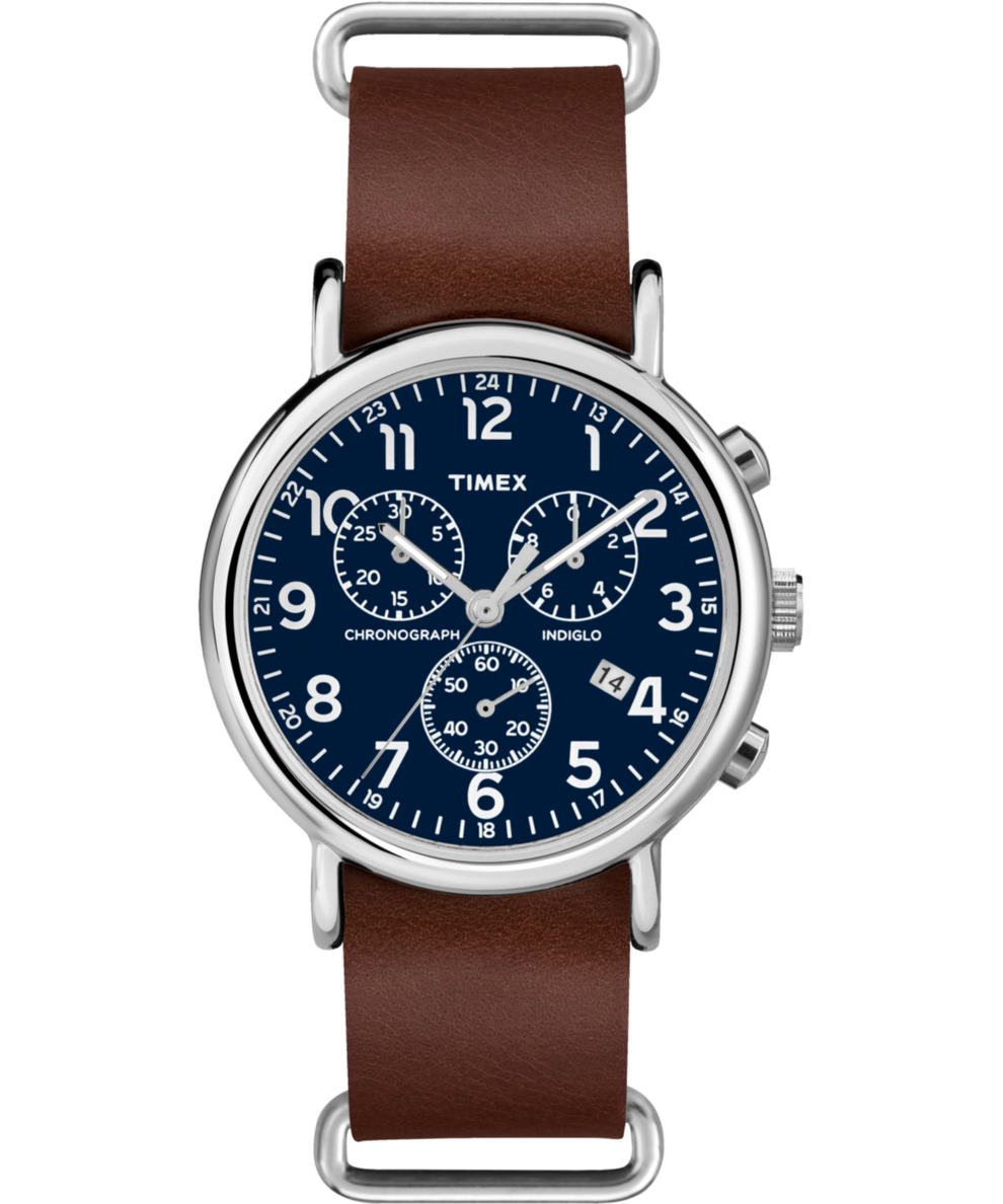 TW2R63200 Weekender Chronograph 40mm Leather Strap Watch Primary Image