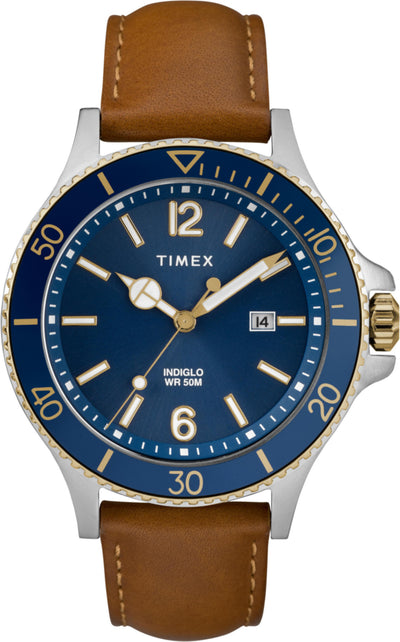 TW2R64500 Harborside 42mm Leather Strap Watch Primary Image