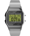 Imagen principal del reloj Timex T80 de 34 mm con correa elástica de acero inoxidable TW2R79100