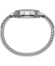 Imagen de perfil del reloj Timex T80 de 34 mm con correa elástica de acero inoxidable TW2R79100