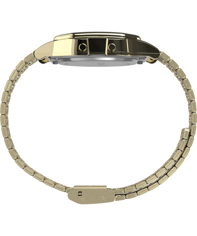 Imagen de perfil del reloj con brazalete de acero inoxidable Timex T80 de 34 mm TW2R79200