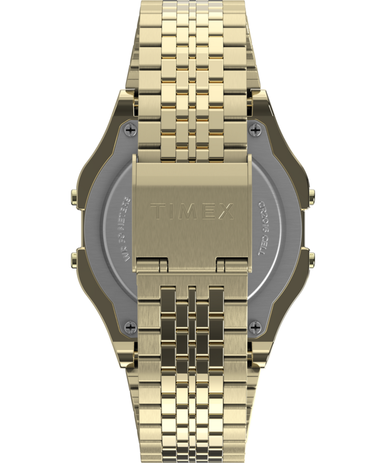 Imagen de la correa del reloj con brazalete de acero inoxidable Timex T80 de 34 mm TW2R79200