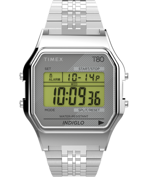 【新品未開封】TIMEX T80 デジタル腕時計 シルバー 34mm Timex T80 34mm Stainless Steel Bracelet Watch - TW2R79300 | Timex US