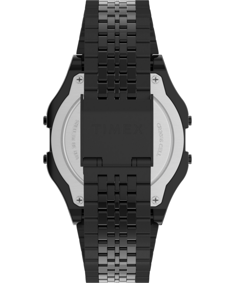 Imagen de la correa del reloj con brazalete de acero inoxidable Timex T80 de 34 mm TW2R79400