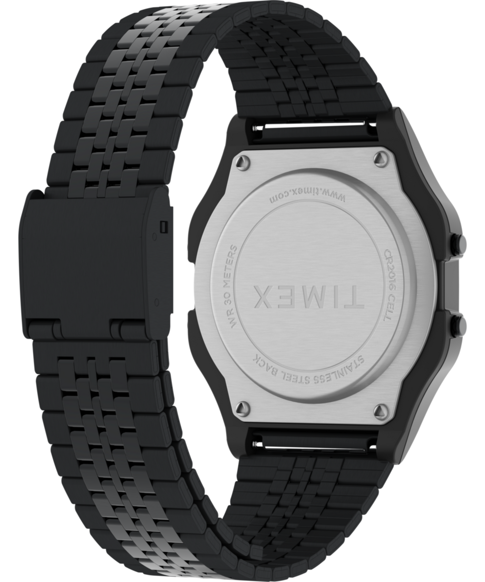 TW2R79400 Timex T80 34mm Stainless Steel Bracelet Watch Caseback with Attachment Image