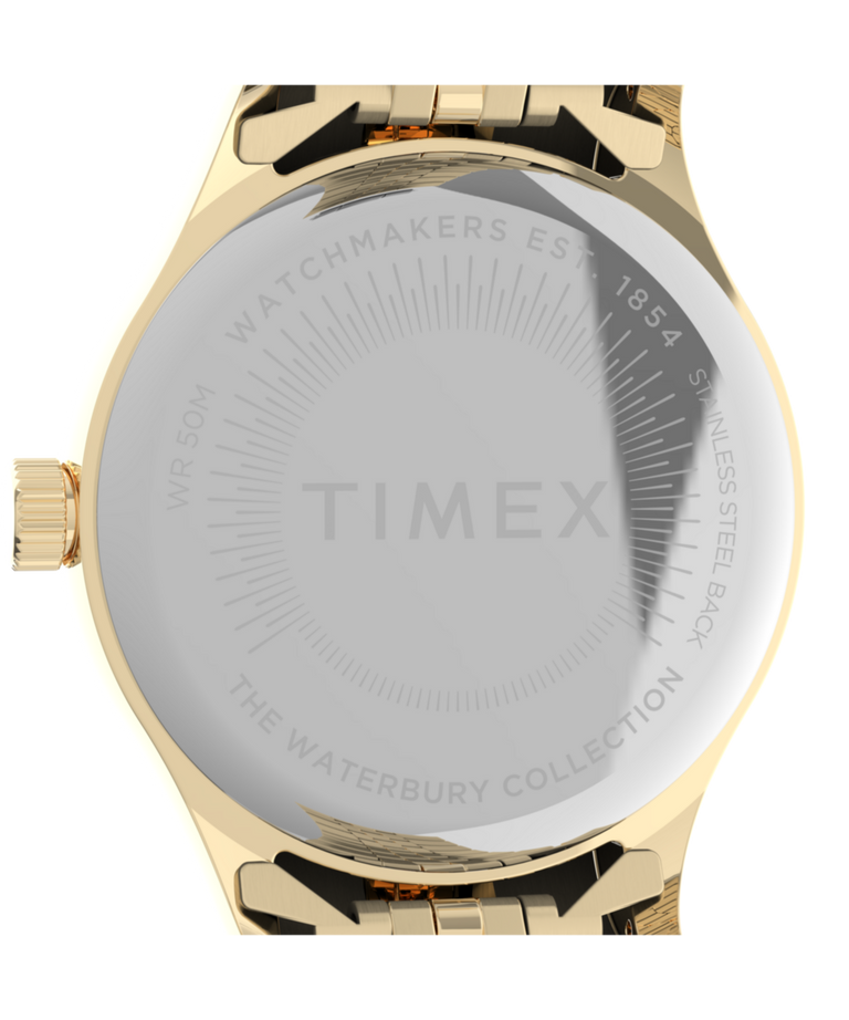 TW2T74800 Waterbury Traditional 34mm Stainless Steel Bracelet Watch Caseback Image