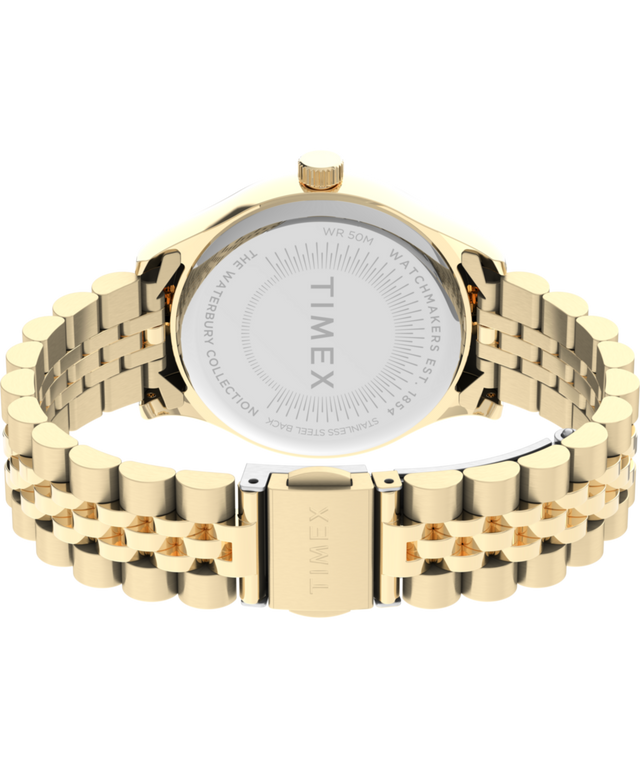 TW2T74800 Waterbury Traditional 34mm Stainless Steel Bracelet Watch Caseback with Attachment Image
