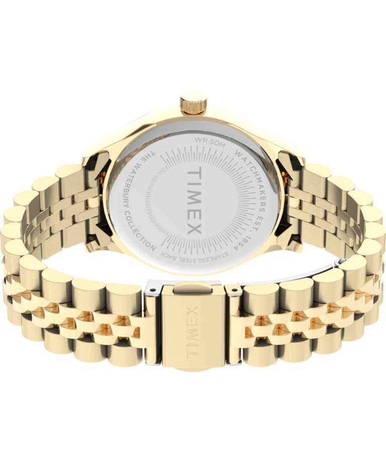 TW2T74800 Waterbury Traditional 34mm Stainless Steel Bracelet Watch Caseback with Attachment Image