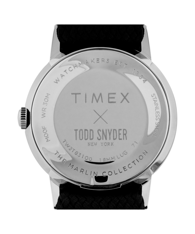 TW2T83100 Timex x Todd Snyder Marlin Hand-Wound 1969 Color Flicks Reissue Caseback Image