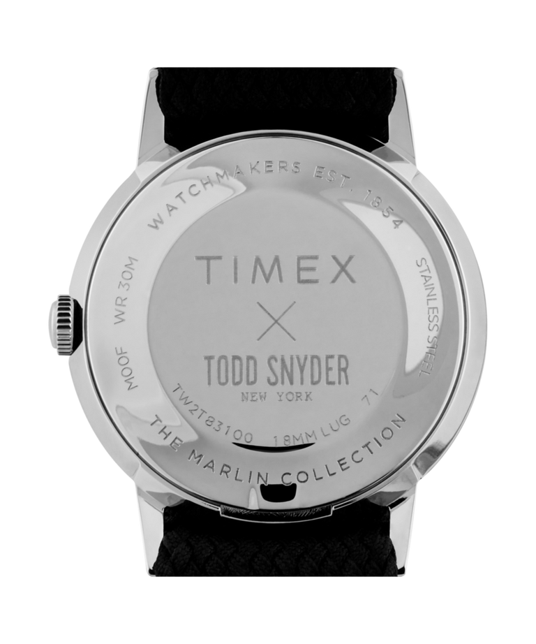 TW2T83100 Timex x Todd Snyder Marlin Hand-Wound 1969 Color Flicks Reissue Caseback Image