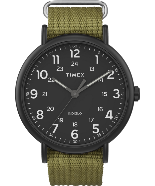 TW2U68200 Timex Weekender® XL 43mm Leather Strap Watch Primary Image