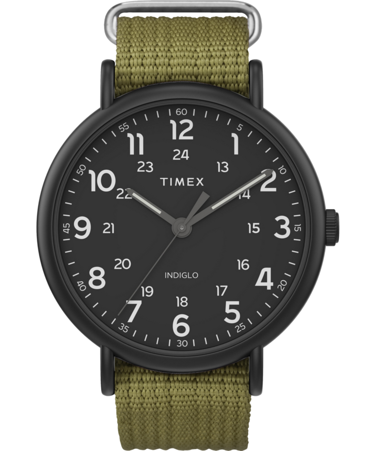 TW2U68200 Timex Weekender® XL 43mm Leather Strap Watch Primary Image