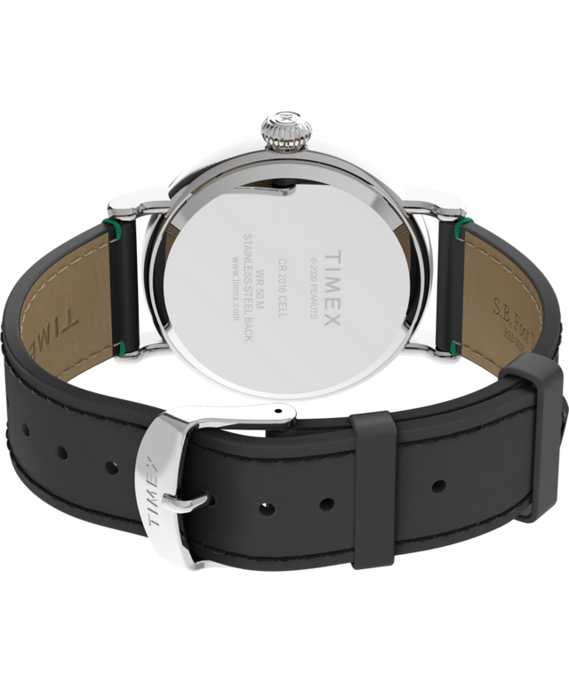 TW2U72300 Timex Standard x Peanuts Featuring Snoopy St Patrick's Day Caseback with Attachment Image