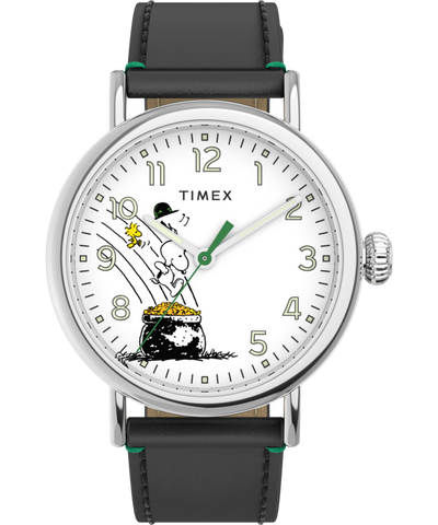 TW2U72300 Timex Standard x Peanuts Featuring Snoopy St Patrick's Day Primary Image