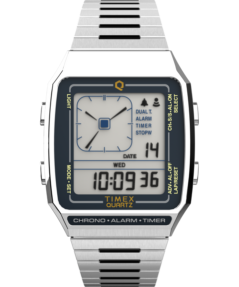 Q Timex Reissue Digital LCA 32.5mm Stainless Steel Bracelet Watch -  TW2U72400 | Timex US