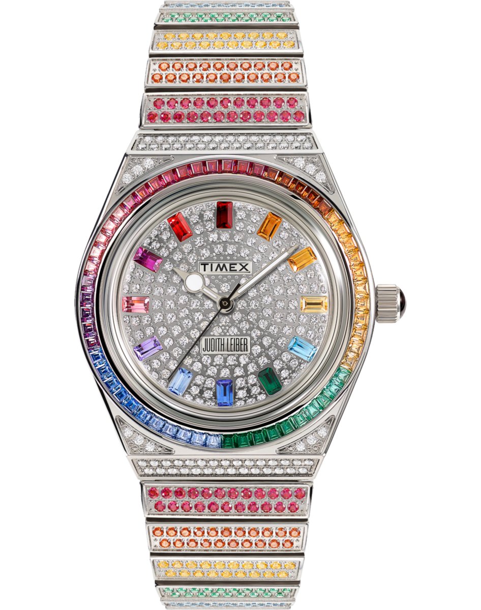 TW2U72600 Timex x Judith Leiber 38mm Stainless Steel Bracelet Watch with Austrian Crystals Primary Image