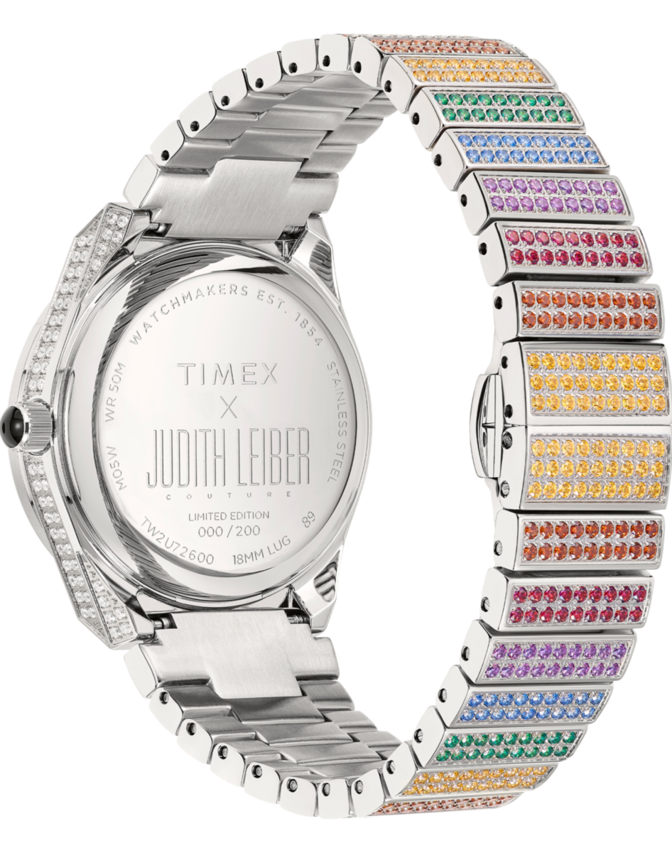 TW2U72600 Timex x Judith Leiber 38mm Stainless Steel Bracelet Watch with Austrian Crystals Strap Image