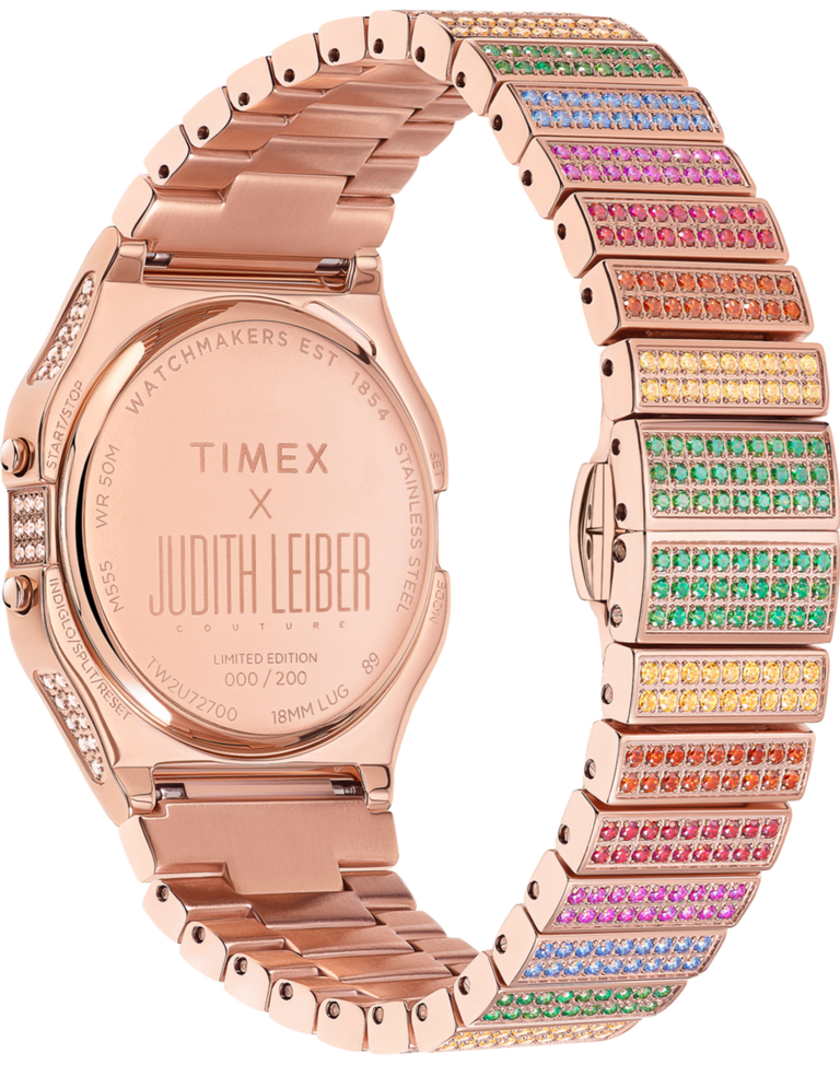 TW2U72700 Timex x Judith Leiber 35mm Stainless Steel Bracelet Watch with Austrian Crystals Strap Image