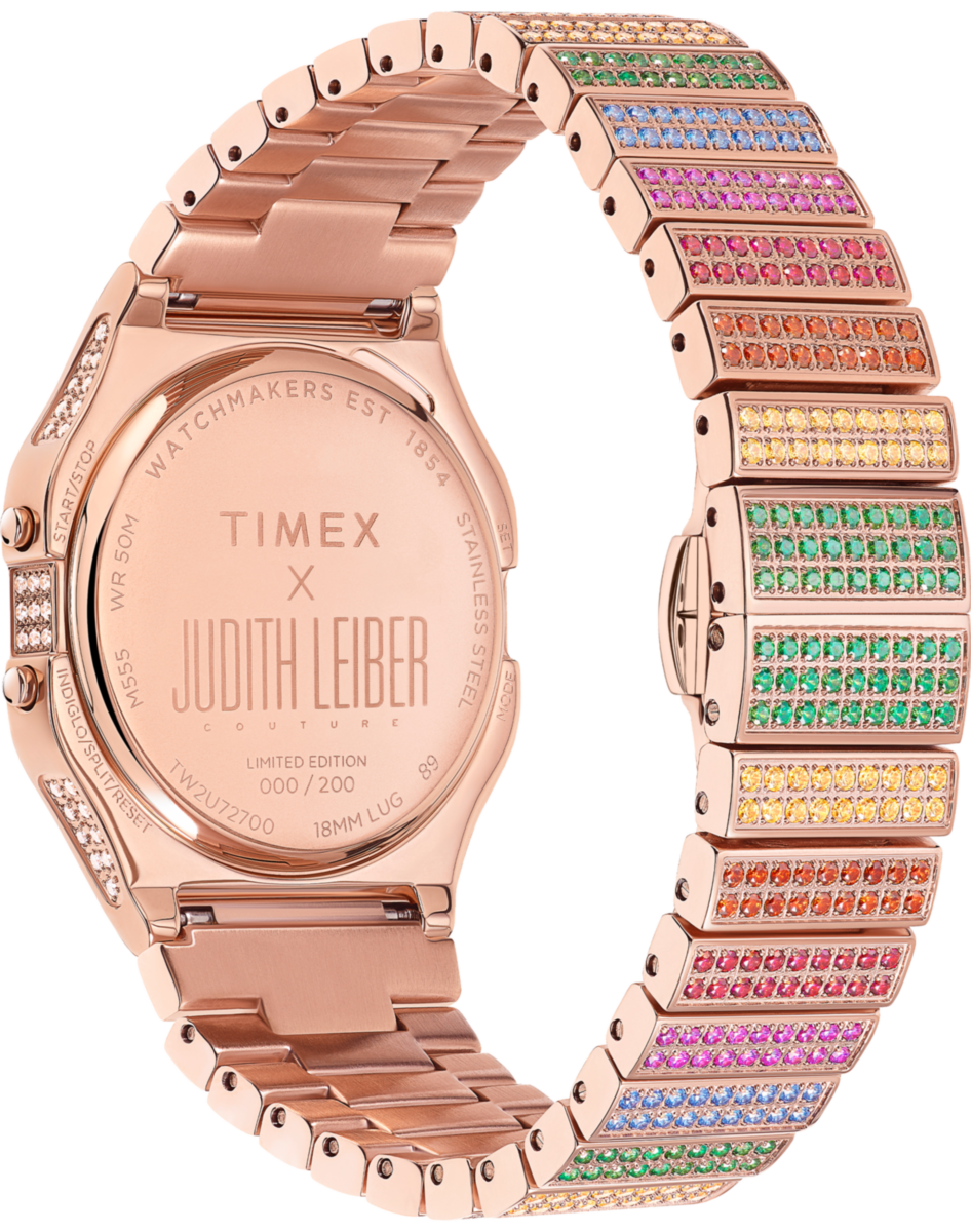 TW2U72700 Timex x Judith Leiber 35mm Stainless Steel Bracelet Watch with Austrian Crystals Strap Image