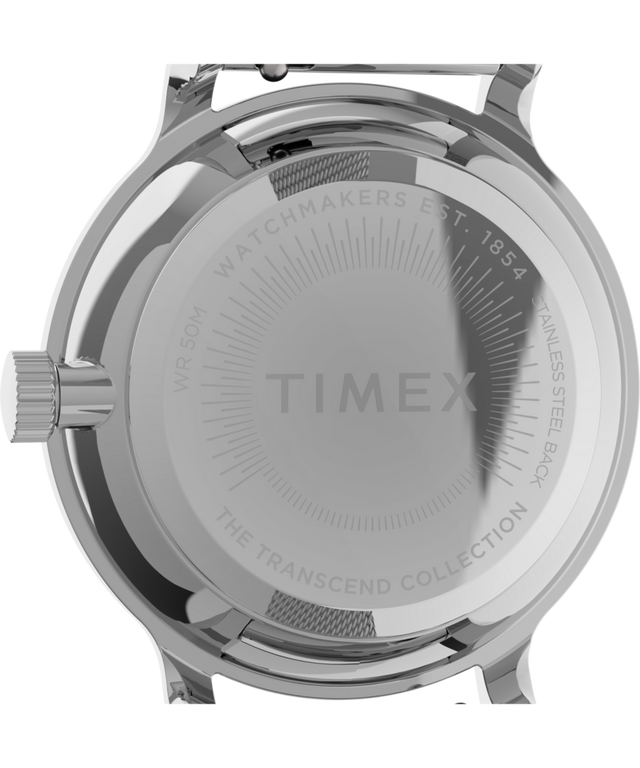 TW2U92900 Imagen del fondo de la caja del reloj Transcend™ con correa de malla de acero inoxidable de 31 mm