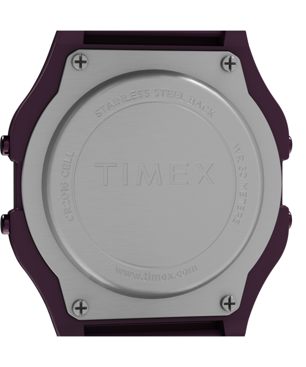 TW2U93900 Timex T80 34mm Stainless Steel Expansion Band Watch with Perfect Fit Caseback Image