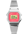 TW2U94200 Timex T80 Mini 27mm Stainless Steel Expansion Band Watch Primary Image