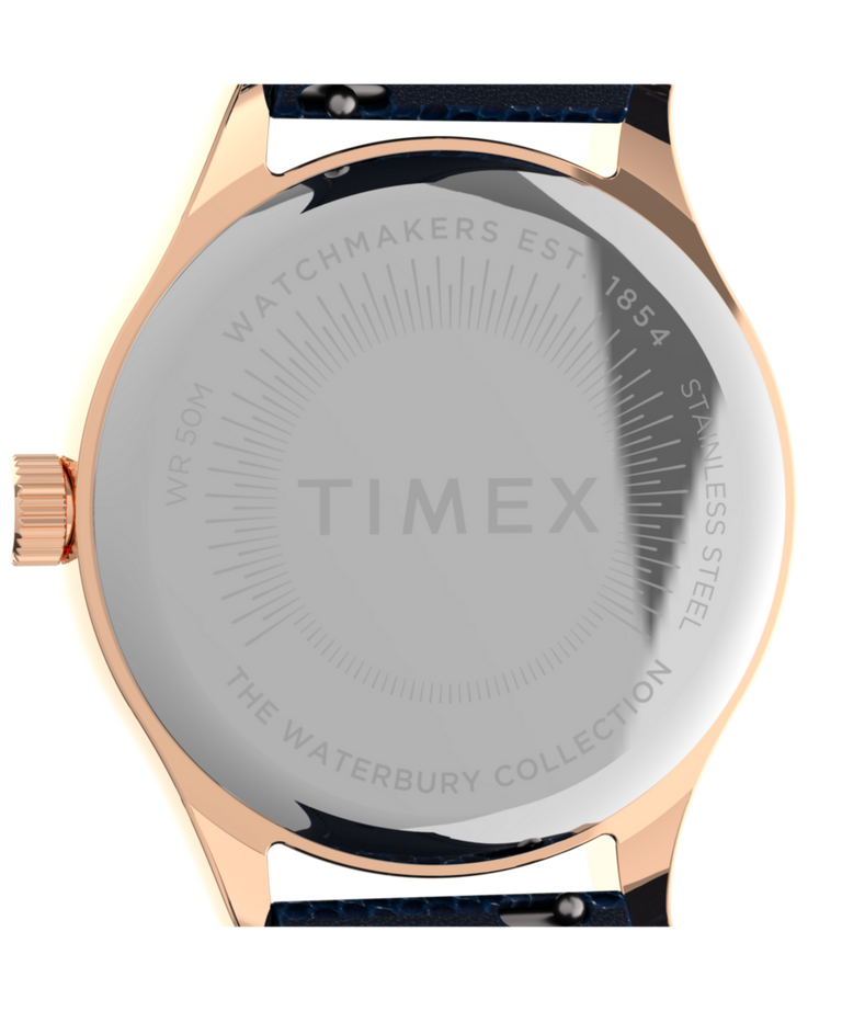 TW2U97600 Waterbury Traditional 34mm Leather Strap Watch Caseback Image