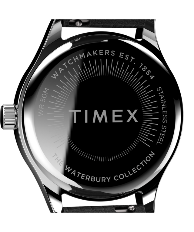 TW2U97700 Waterbury Traditional 34mm Leather Strap Watch Caseback Image