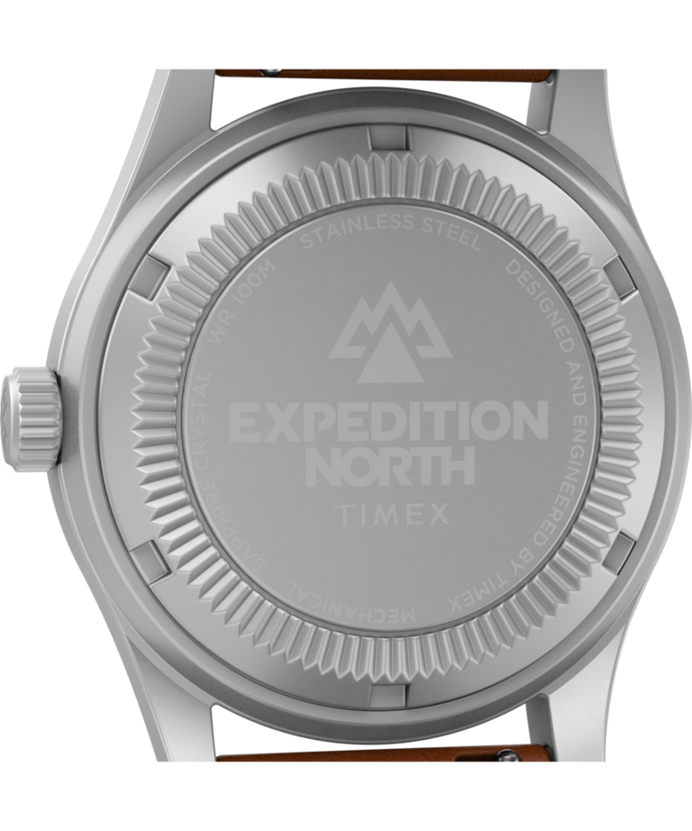 TW2V00600 Expedition Field Post Mechanical 38mm Eco-Friendly Leather Strap Watch Caseback Image