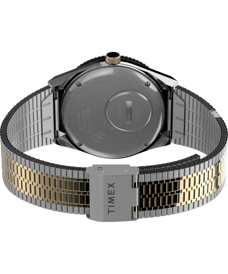TW2V18600 Q Timex Reissue 38mm Stainless Steel Bracelet Watch Caseback with Attachment Image