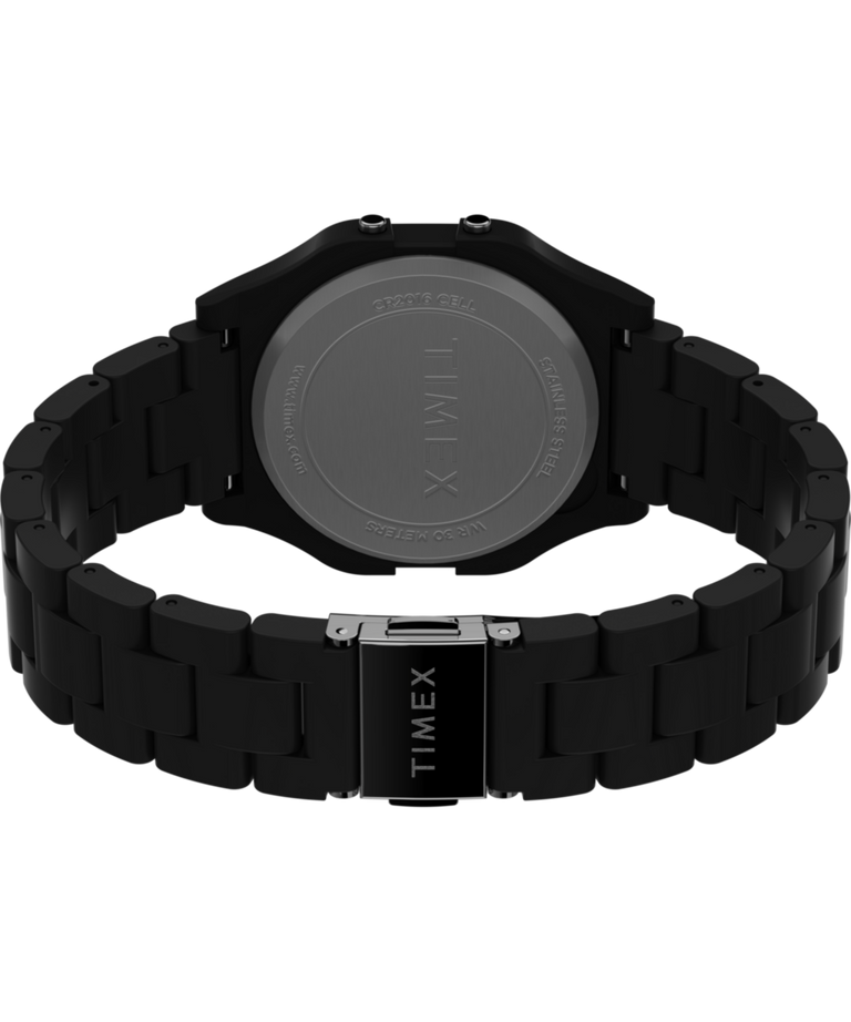 TW2V20000 Timex 80 36mm Glossy Black Resin Bracelet Watch Caseback with Attachment Image